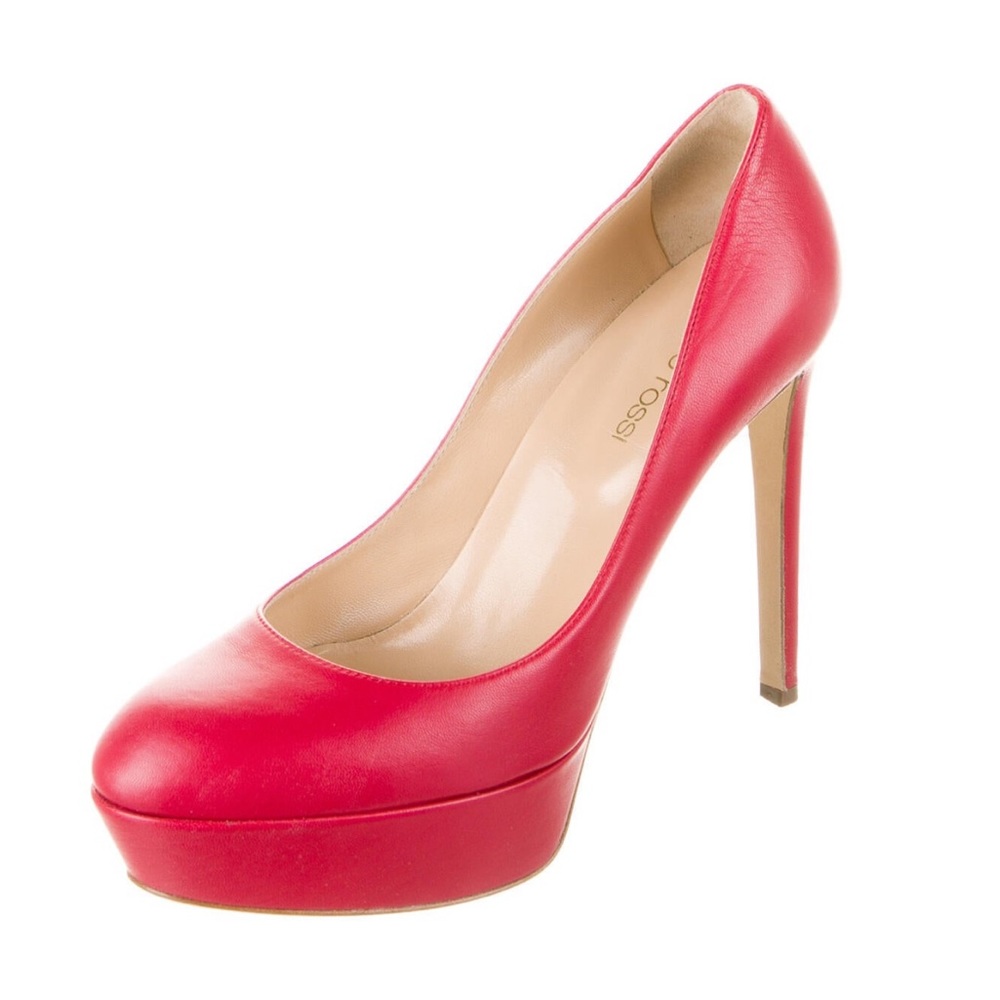 Sergio Rossi leather high heel pumps